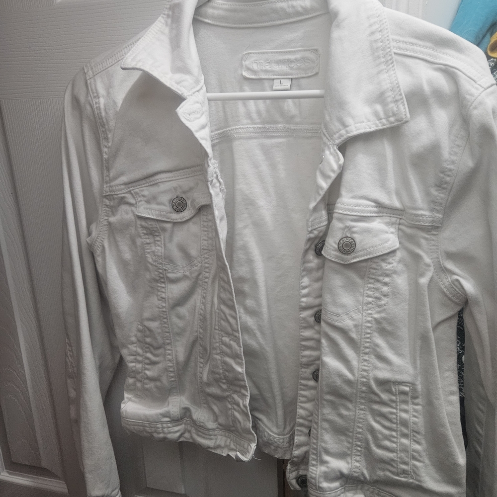 Women's White Denim Jacket